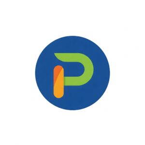 a modern "P" logo for real estate